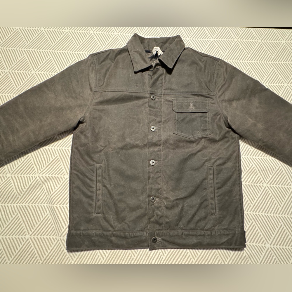 Like New Flint and Tinder Wool-lined Waxed Trucker Jacket